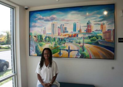 CityPlace Apartments Grand Opening Artist with Painting
